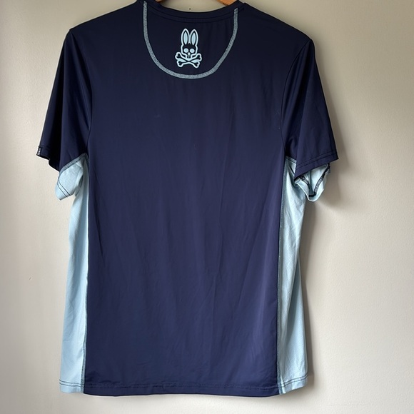Psycho Bunny Navy/Light Blue Athletic Shirt size M - Picture 3 of 5